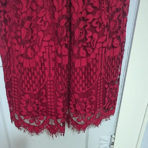 Red Spaghetti Strap Midi Sundress - Picture 2 of 6